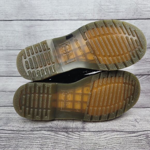 Dr. Doc Martens 1460 Pascal Sequin 8-Eye Boots Black Silver Size 7 L - Picture 5 of 6